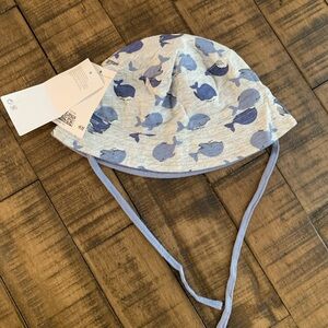 3-6 months Blue Whale Print Kids Hat